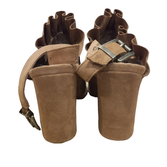 NWOB Naughty Monkey Chunky Open Toe Die Cut Heels 7.5 - Picture 3 of 9